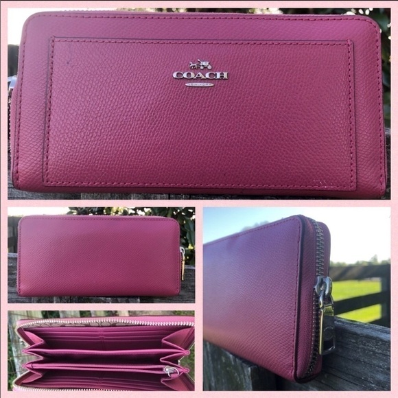 Coach Christie Red Punch Pink Satchel Wallet Set - Picture 7 of 8